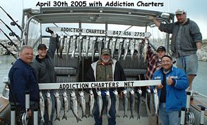 Lake Michigan Charter fishing for coho
